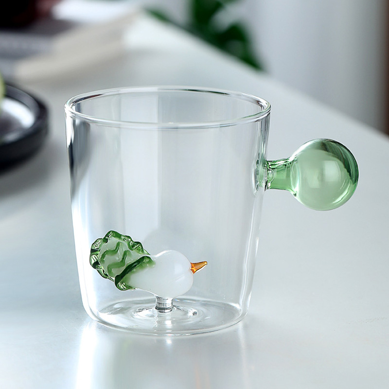 350 ml 3D Mushroom Design Hotel Glass Water Cup