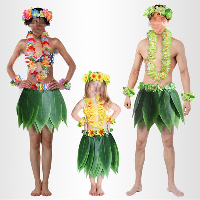 4 kpl Flower Garland Beach Party Leaf -hame