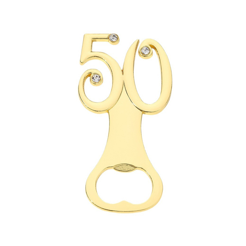 50 kultainen hääjuhla -olutpullojen avaajat