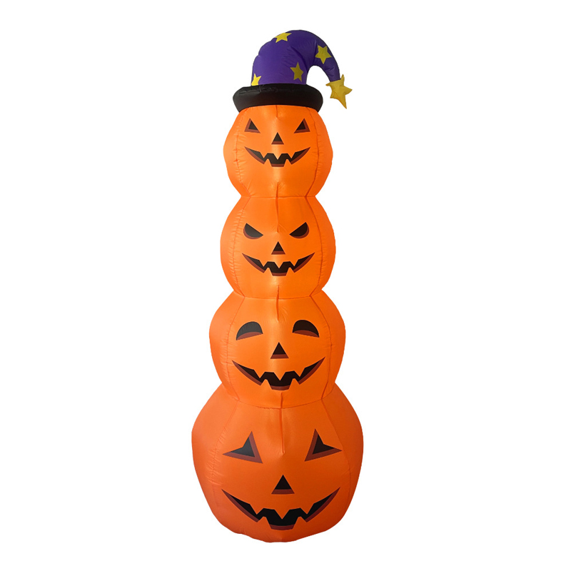 8ft Halloween puhallettavissa pinottu kurpitsa