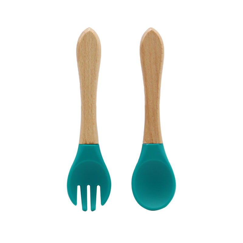 Vauvan silikonilusikka ja -haarukkasarja