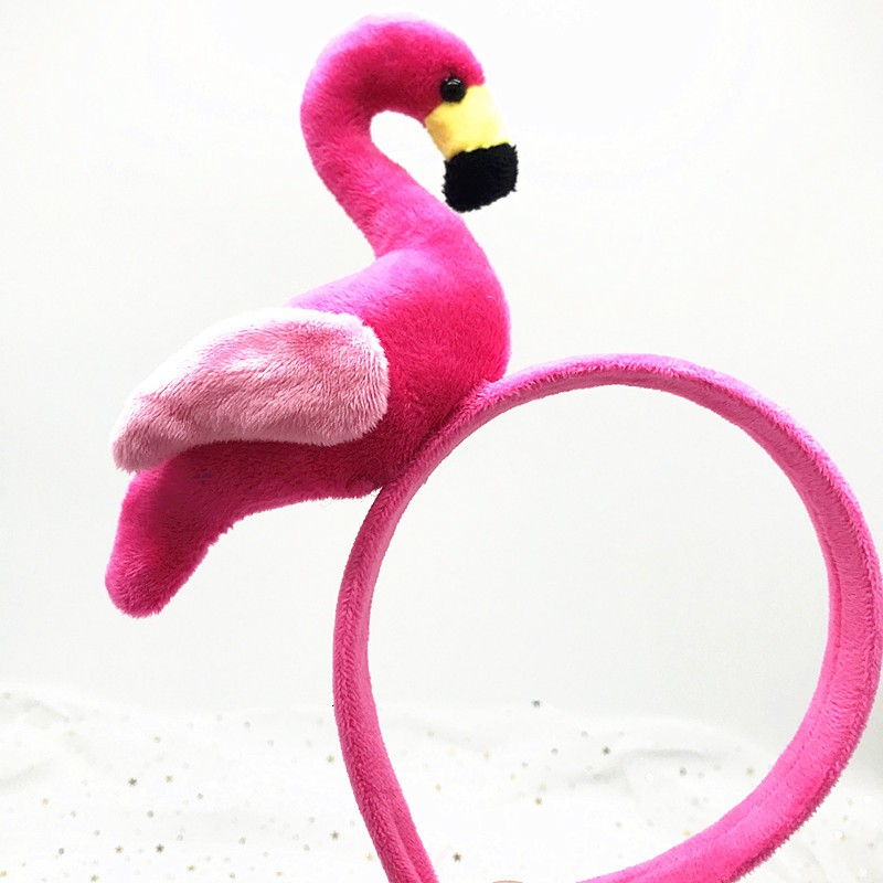 Pehmokankaasta vaaleanpunainen Flamingo Kids -pääpanta