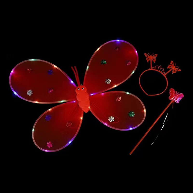 Butterfly Fairy Wings Magic Wand Headband -asetti