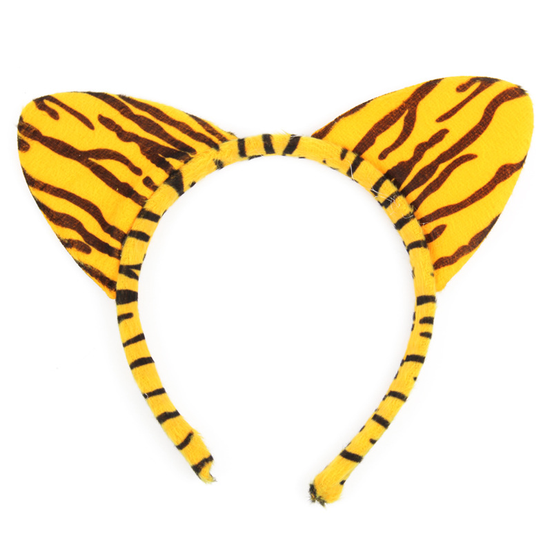 Sarjakuva Tiger Zebra Leopard Cow Ears -pääpanta