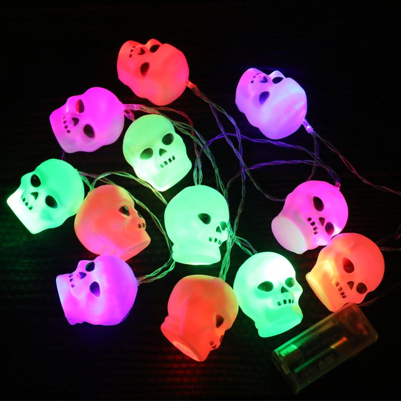 Värikkäät sisätilojen 30 LED Ghost Halloween -valot