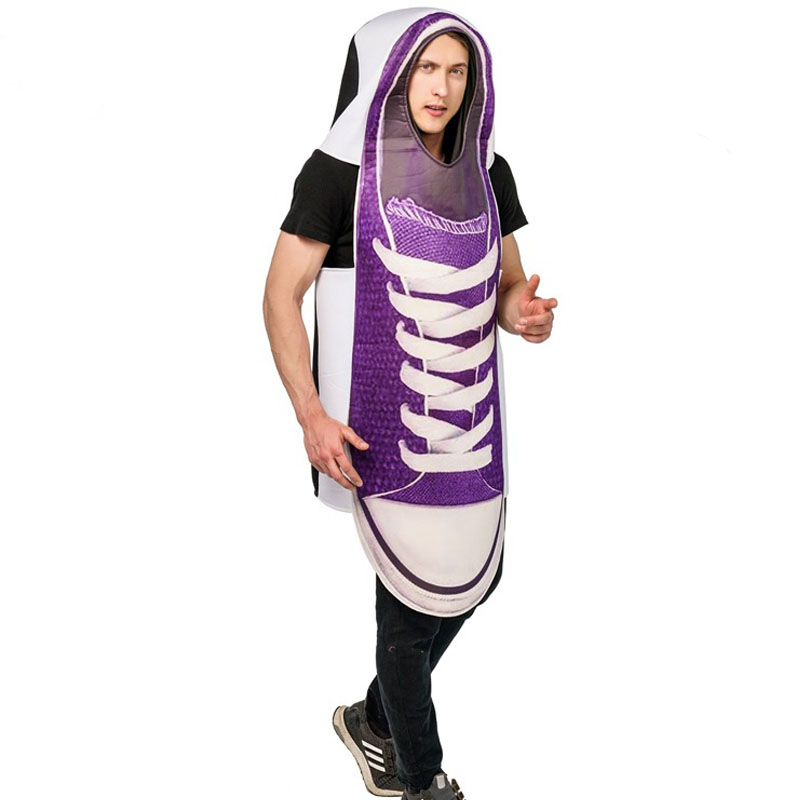 Hauska kenkä cosplay violetti kangas kenkäpuku