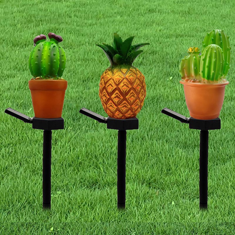 Puutarha LED Fruit Pineapple Cactus Stake Light
