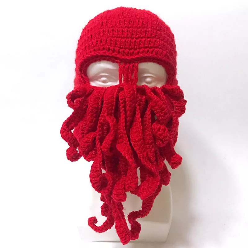 Halloween Balaclava Ski Mask Octopus Neulottu hattu