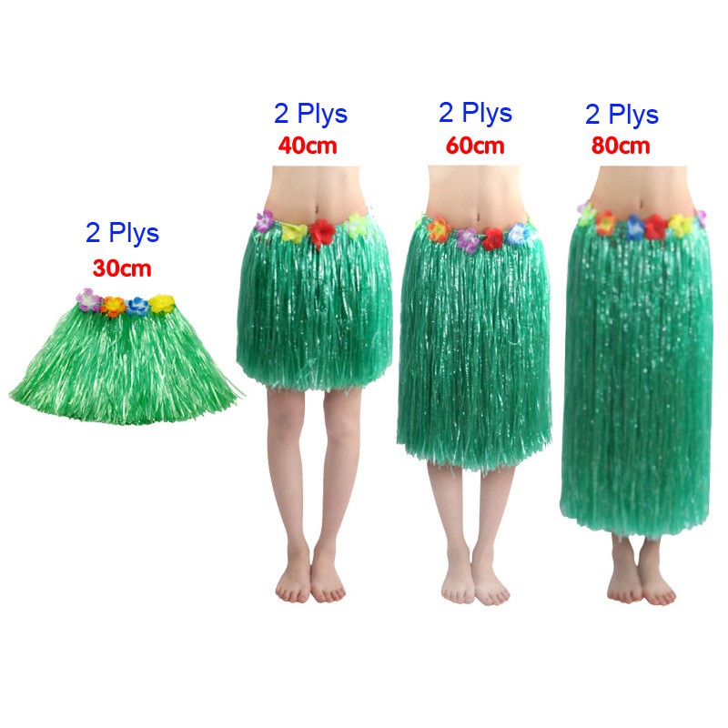 Beach Multi Color 80cm Hawaiian Party Grass Hame puku