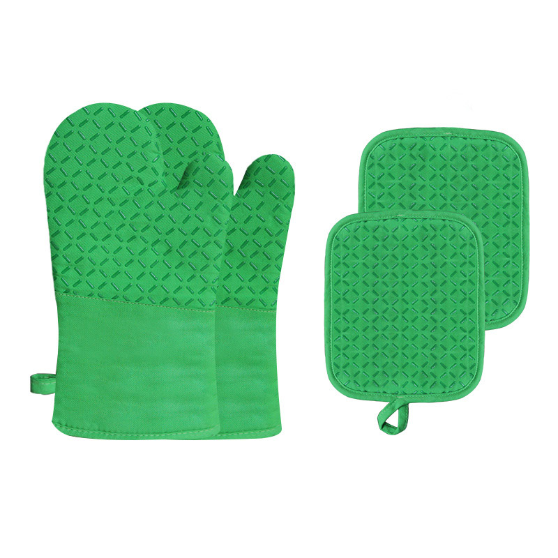 Keittiöhanskat ja kattilan pidike