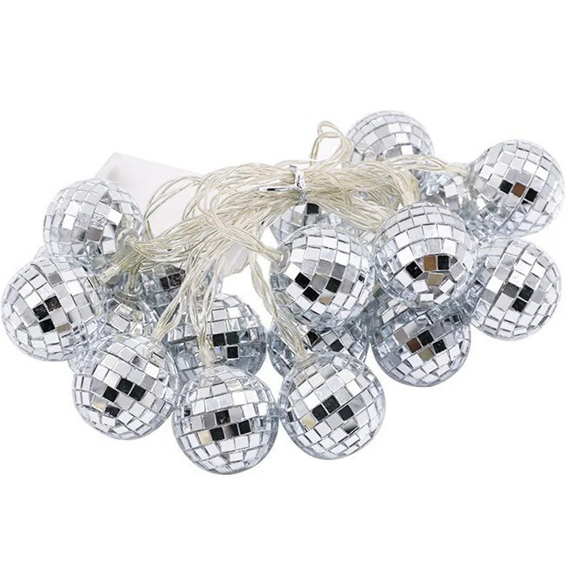 Led Disco Ball Mirror Party String Light Juhliin