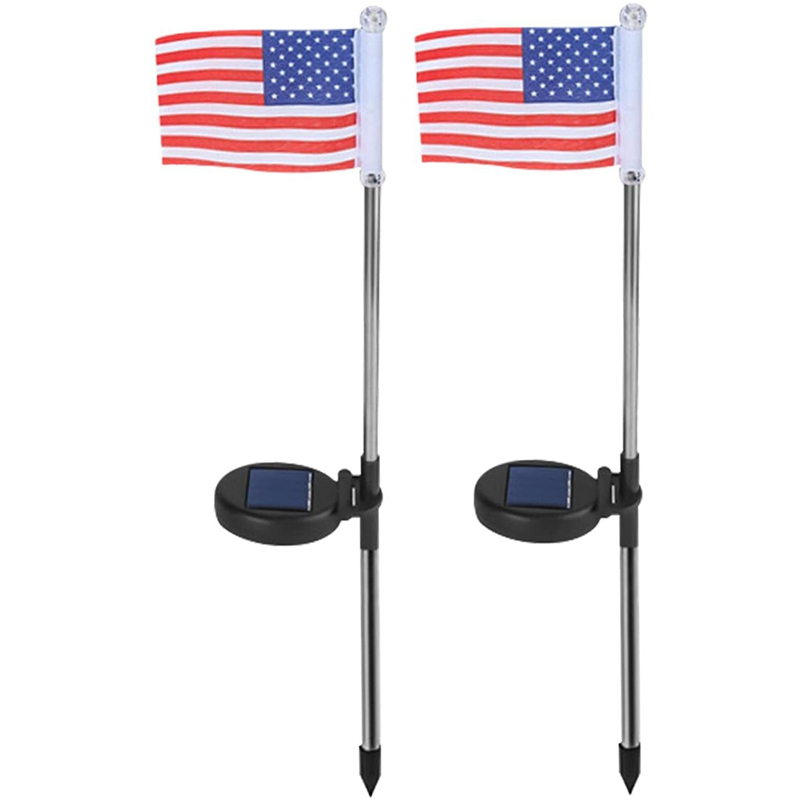 LED Solar American Flag Light Nurmikamerkkivalo