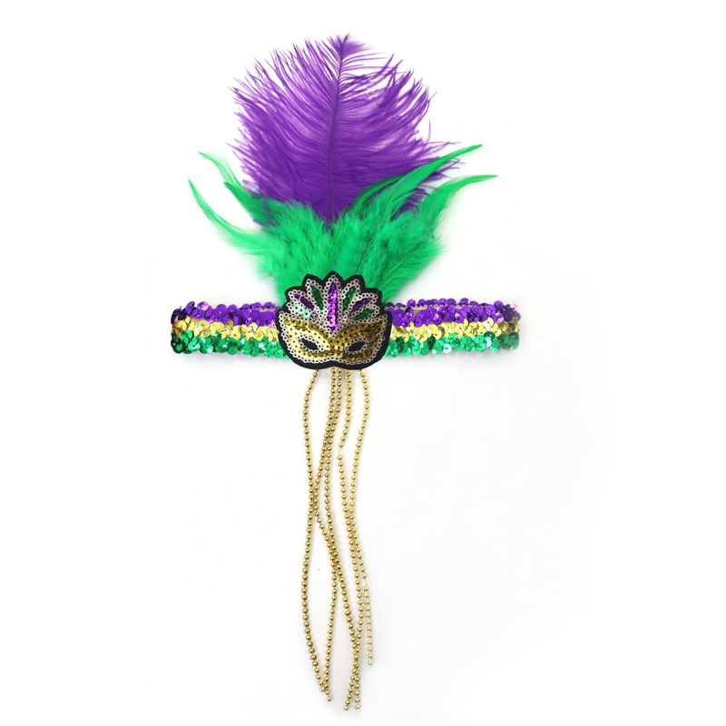Mardi Gras Stretchy pääpannat