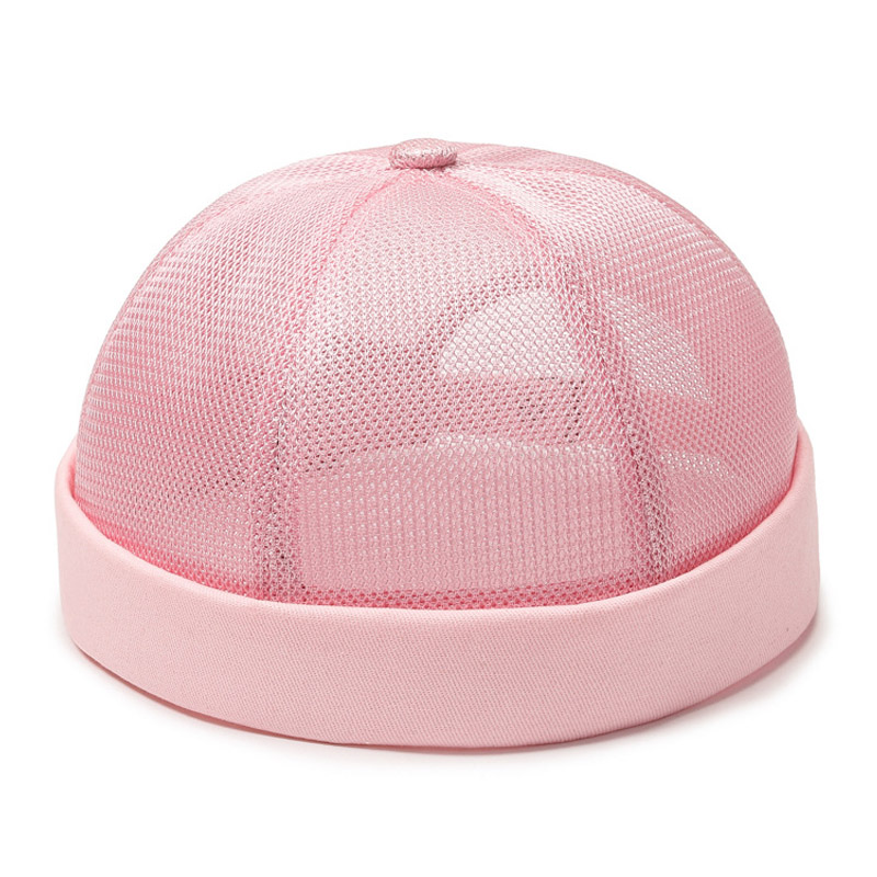 Pinkki Tyhjä Mesh Brimless Skull Baseball Cap