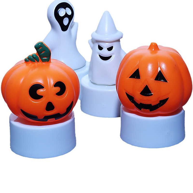 Pumpkin Ghost Night Light Decor Mini LED-yövalo Halloween-juhliin