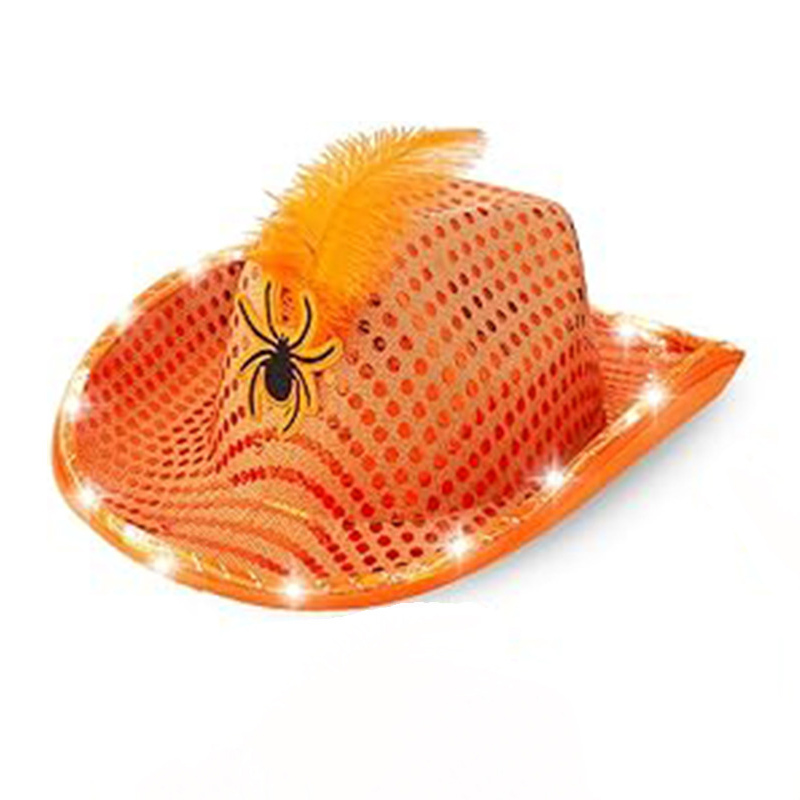 Kiiltävä säilytyshehku kimalteleva glitter LED cowboy