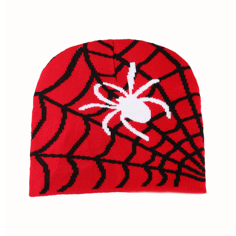 Hämähäkin web -kuvio neulo skully cap