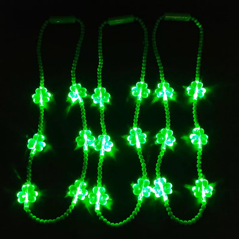 St Patrick's Day LED Shamrock -kaulakoru