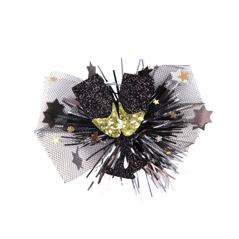Vintage Black Gold Duckbill Party Hat -hiusleike