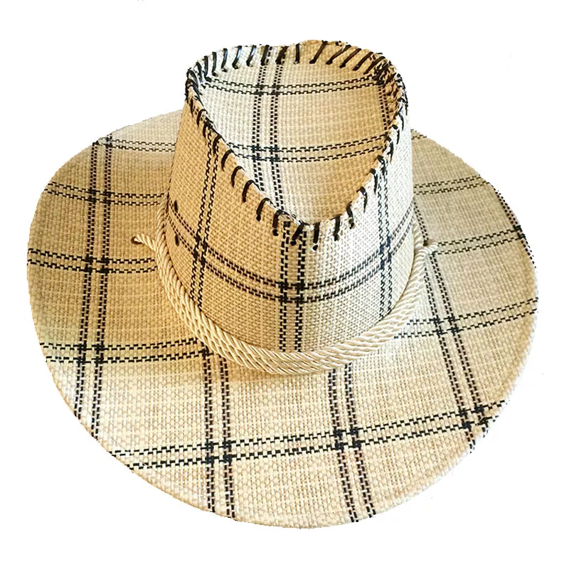 Mies Leveälierinen Rush ruoho Beach Straw Hat