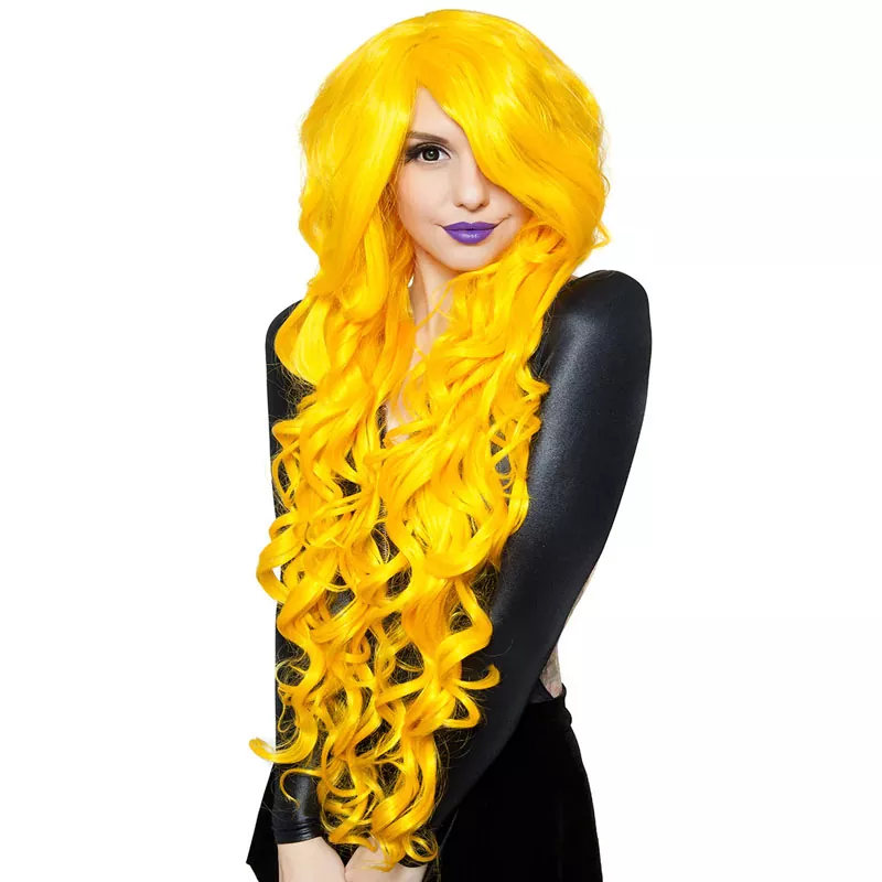 Yellow Blonde Colored Lace Front Wig